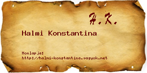 Halmi Konstantina névjegykártya